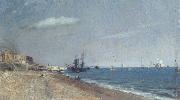 John Constable, Brighton Beach,with colliers